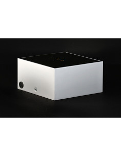 Vergossener Ringkerntransformator Halo-Square mit Umschaltmodul 200VA / 200W poliert